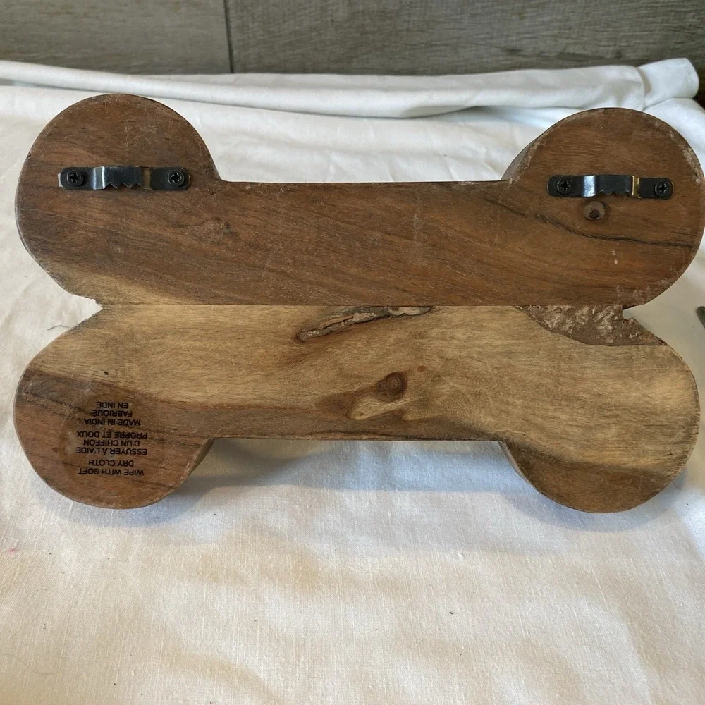 Dog Leash Holder Wall Mount Walking Lead Hanger Key Hook Wood Rack Organizer